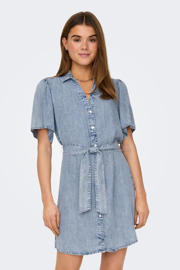 thumbnail: ONLY spijker blousejurk light blue denim