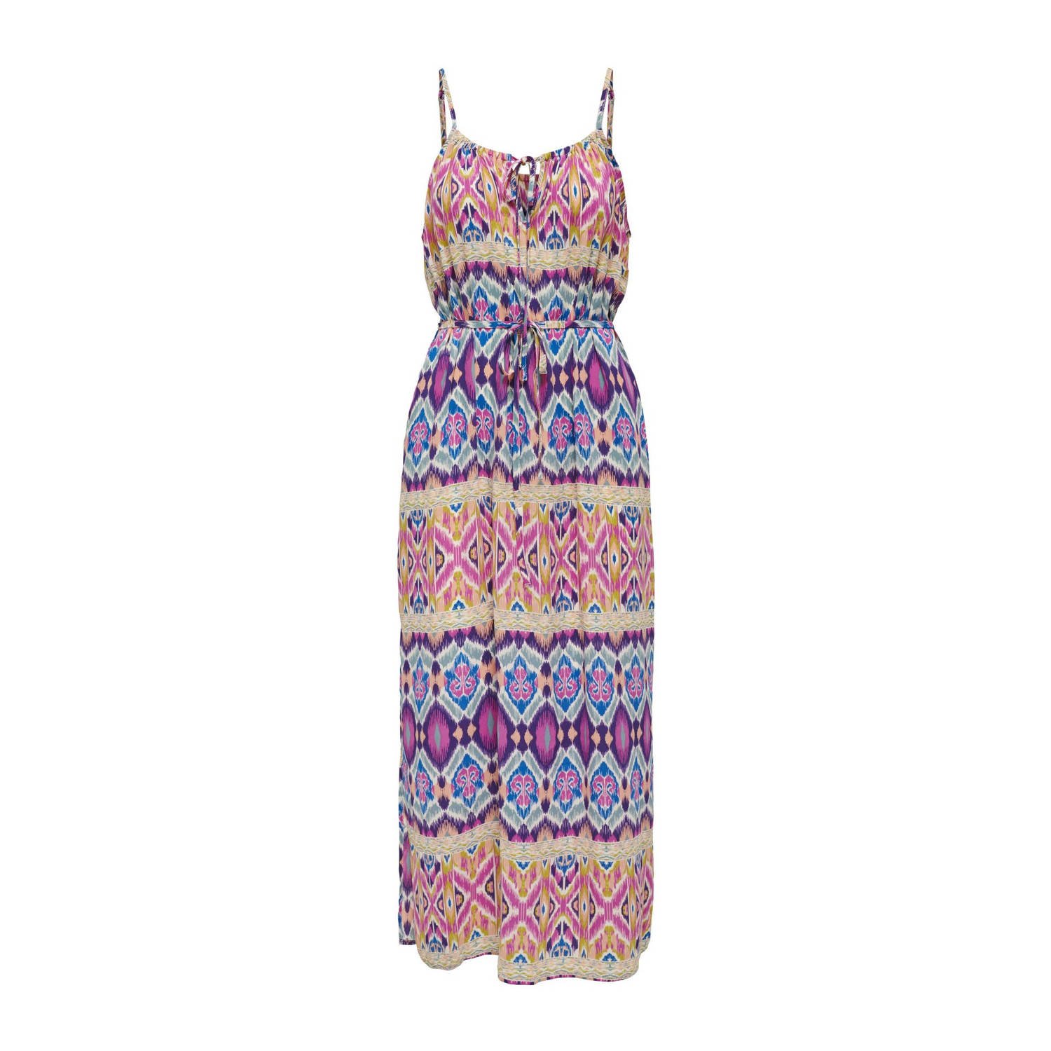 ONLY maxi jurk ONLALMA met all over print en ceintuur multi