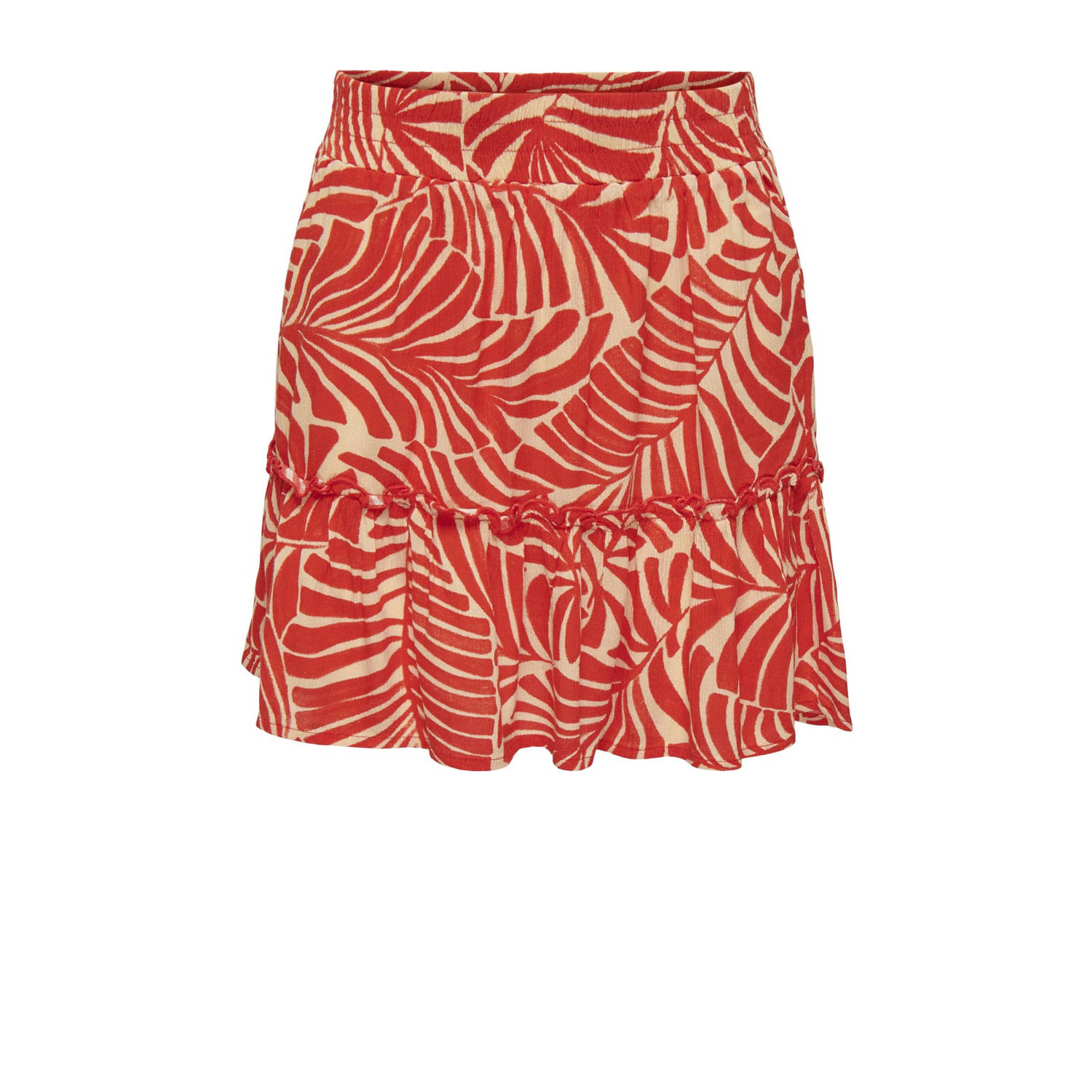 ONLY rok met all over print rood oranje