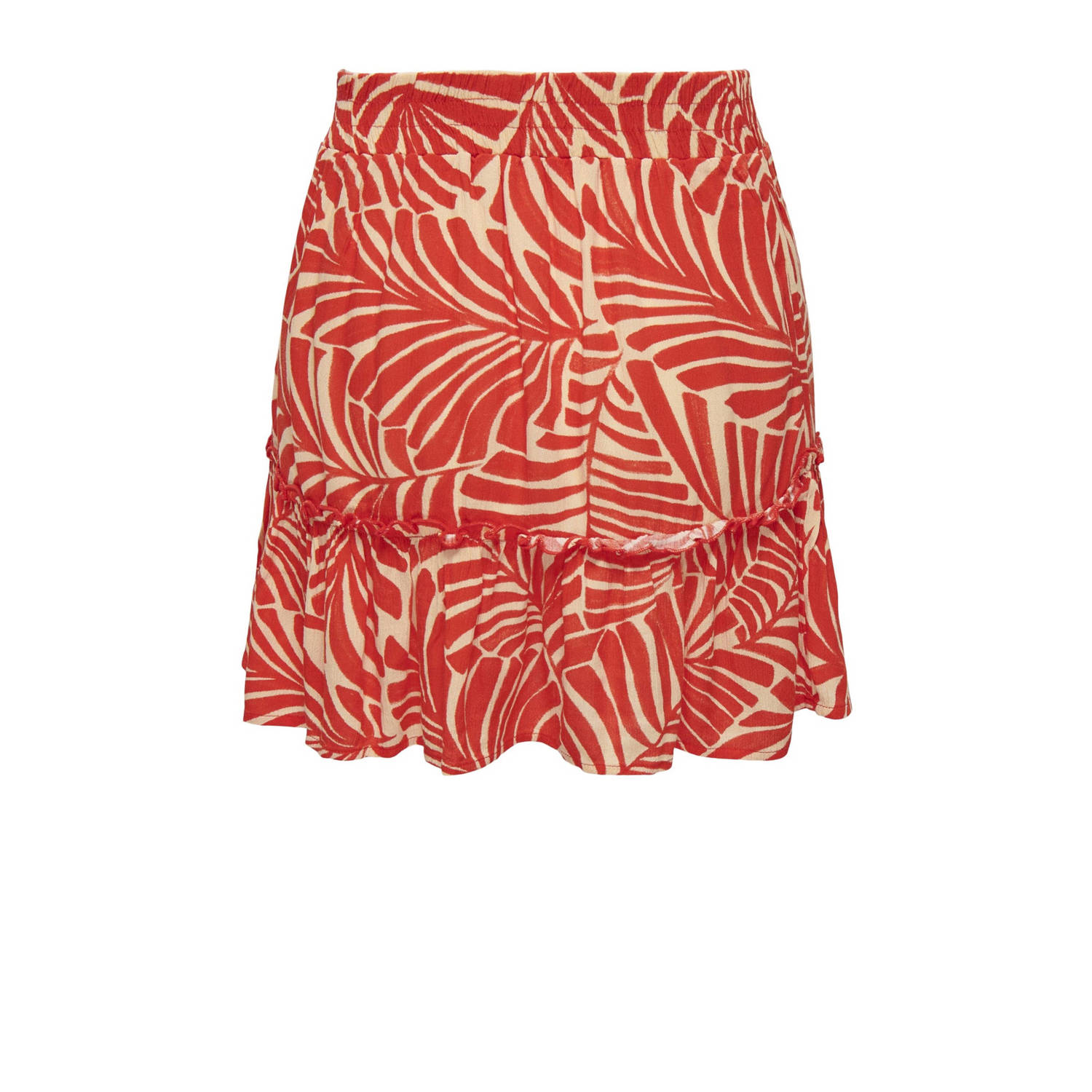 ONLY rok met all over print rood oranje