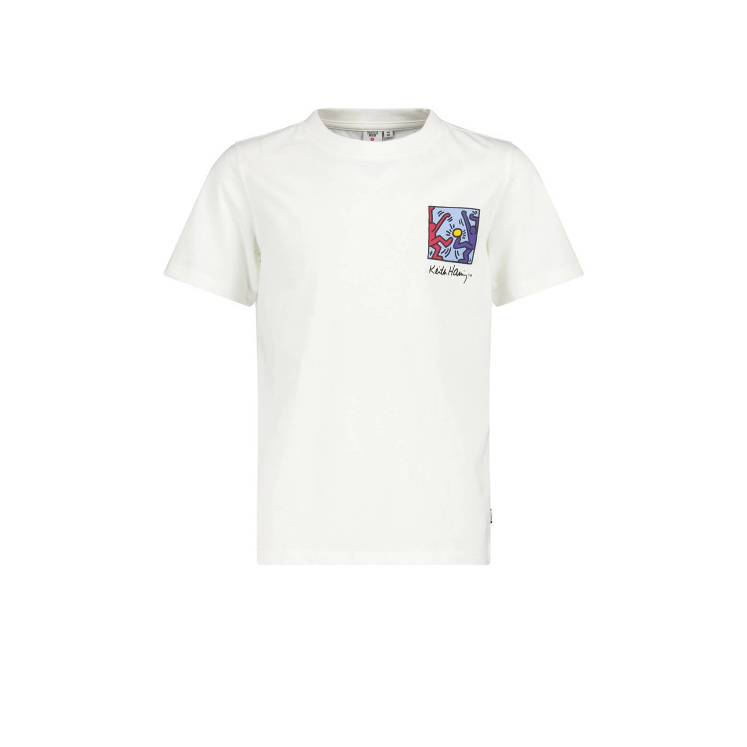 America Today T-shirt met printopdruk wit Jongens Katoen Ronde hals Printopdruk 122 128
