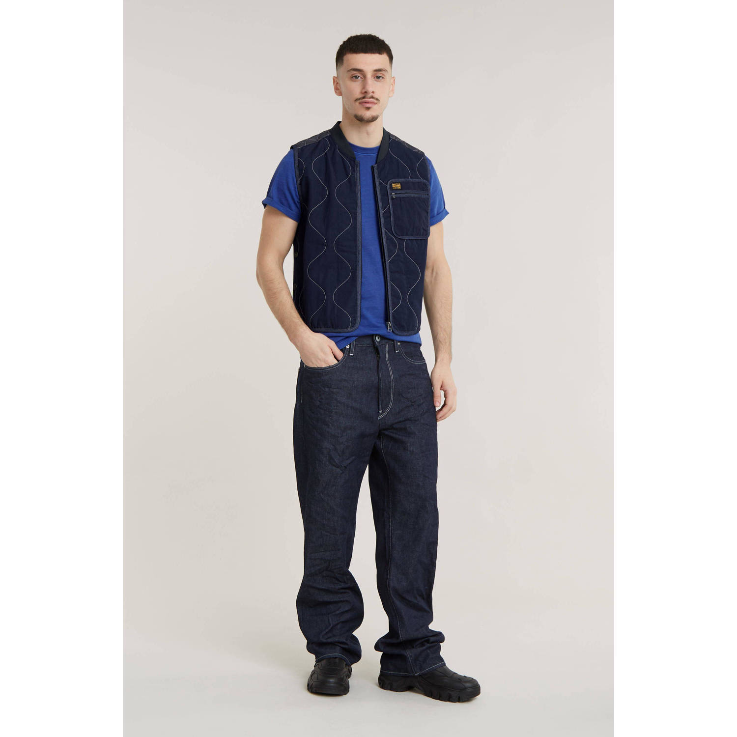 G-Star RAW regular fit T-shirt Lash met logo blauw