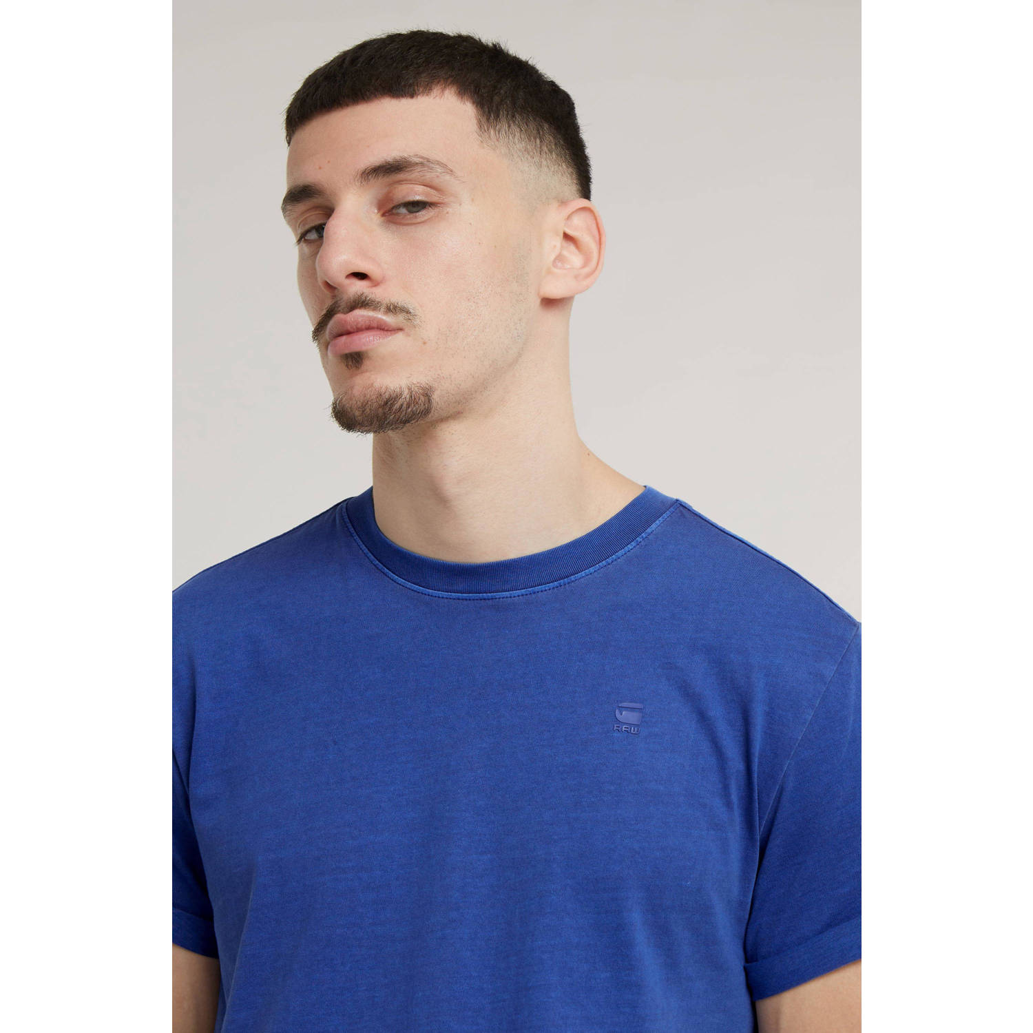 G-Star RAW regular fit T-shirt Lash met logo blauw