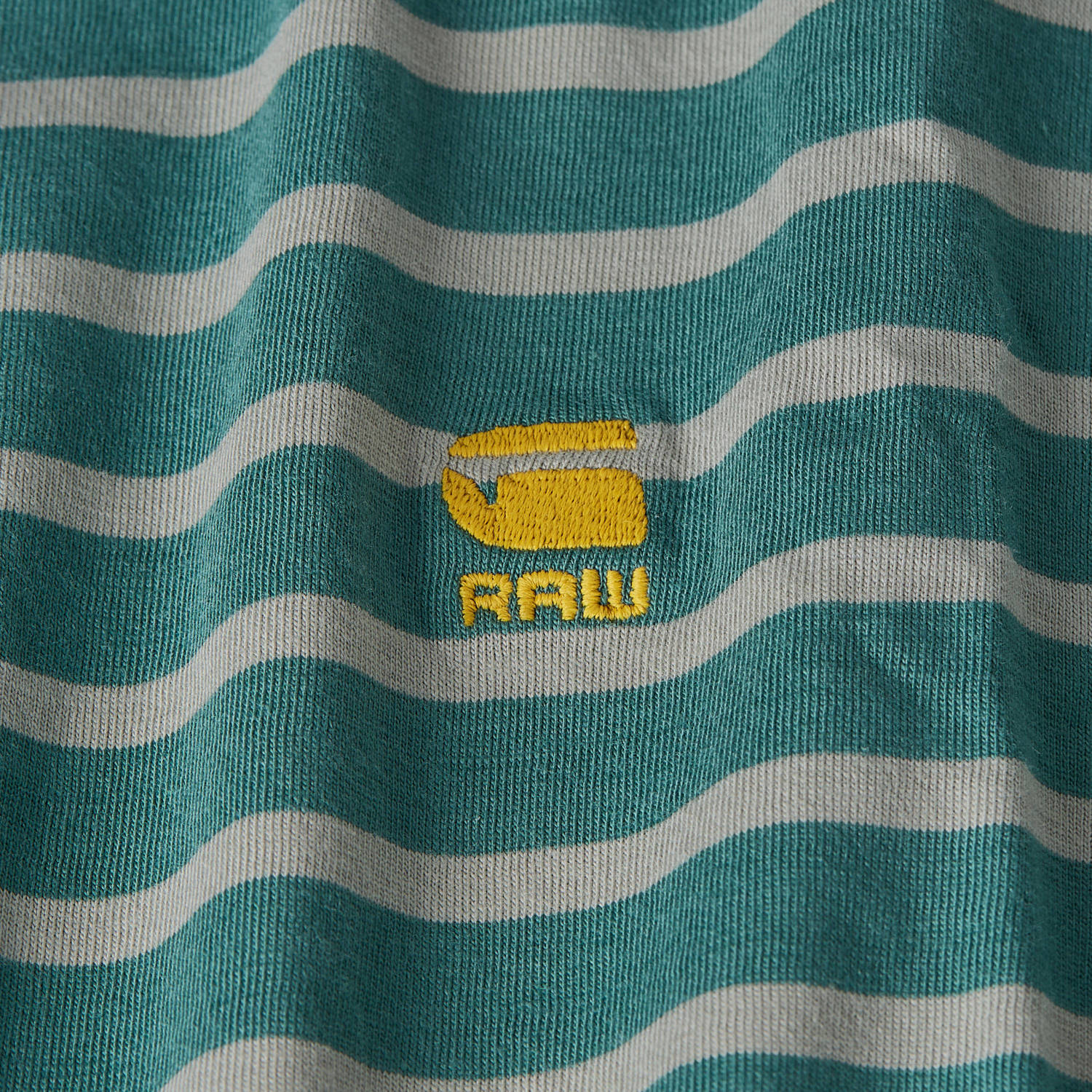 G-Star RAW gestreept slim fit T-shirt Stripe groen