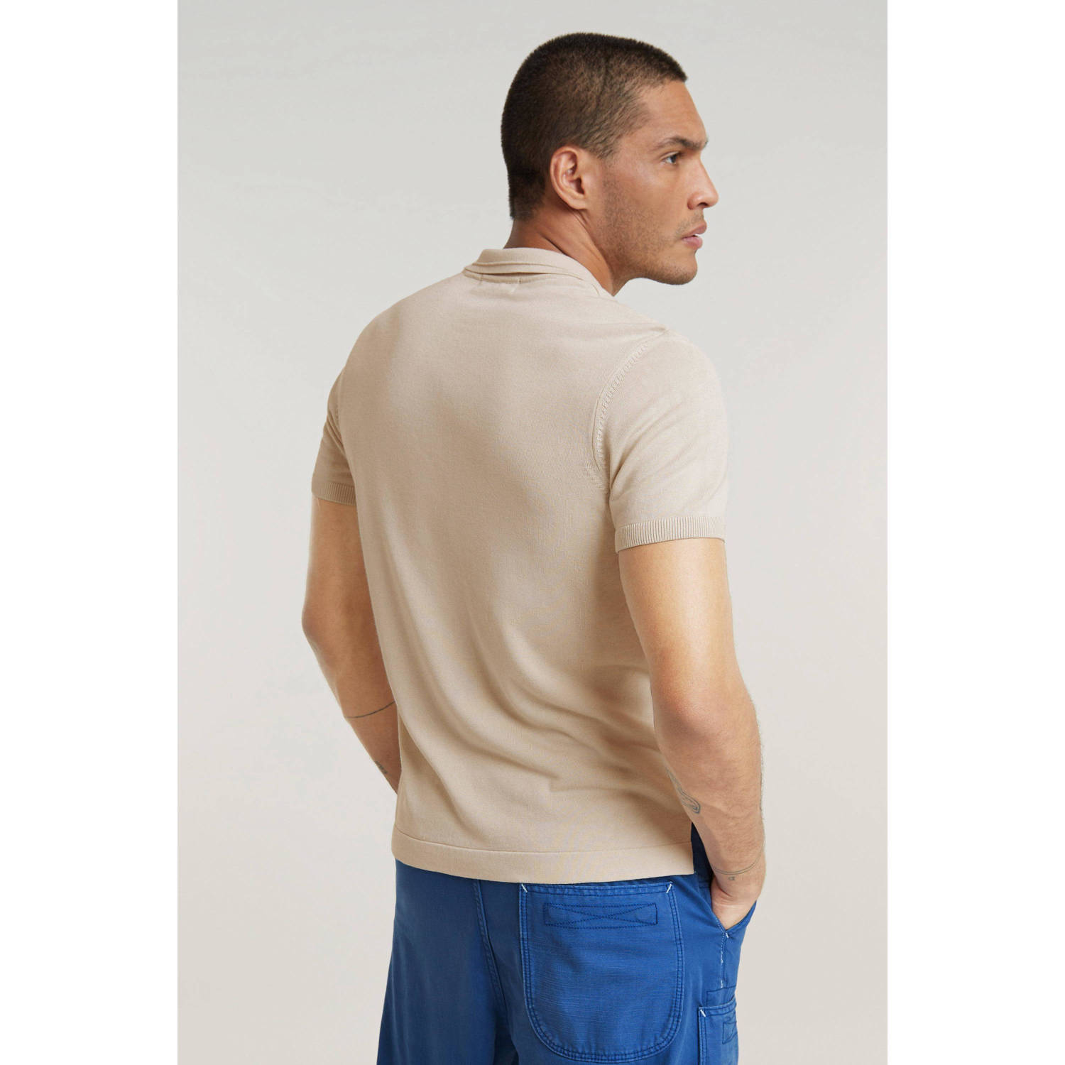 G-STAR polo met logo beige