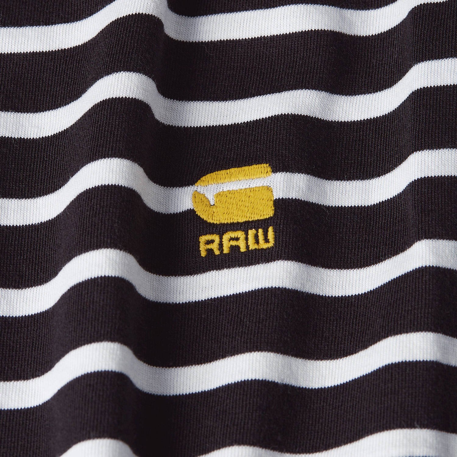 G-Star RAW gestreept slim fit T-shirt Stripe zwart