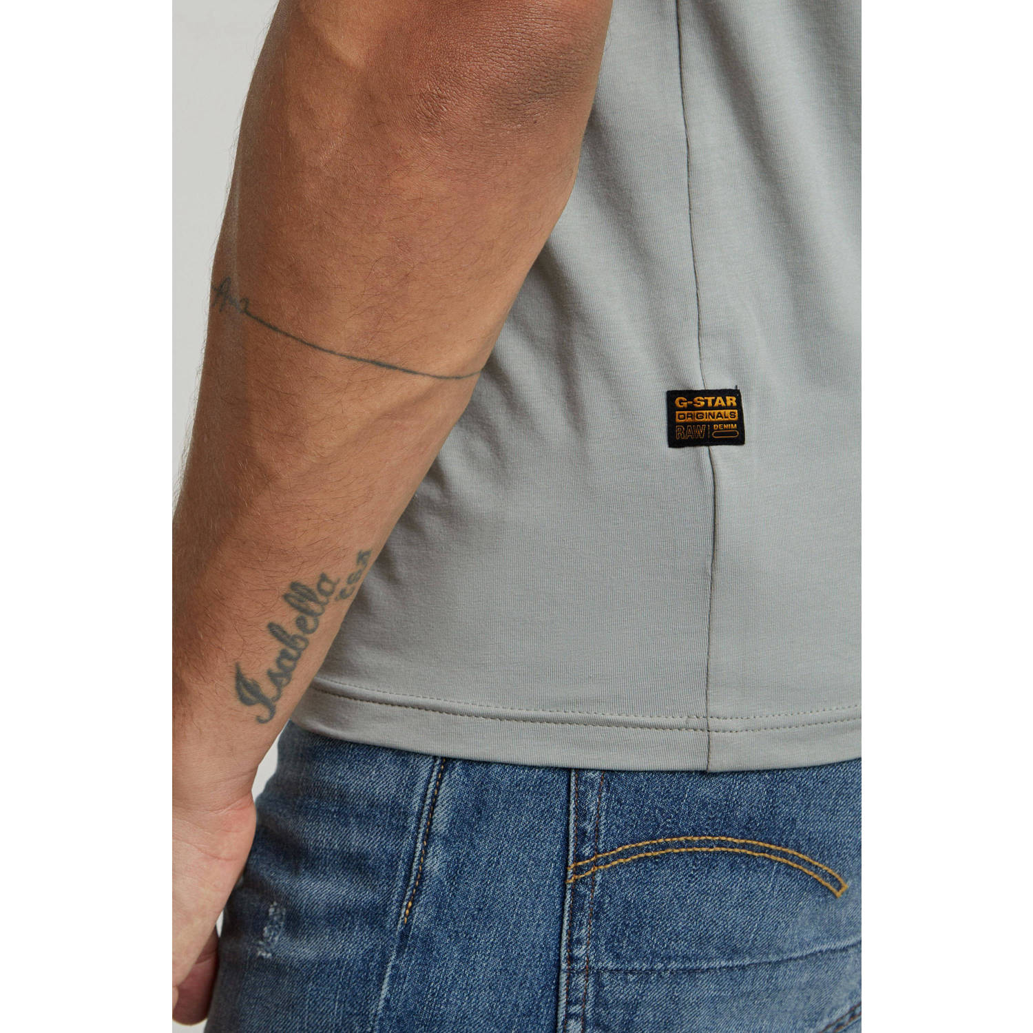 G-Star RAW slim fit T-shirt Base met logo
