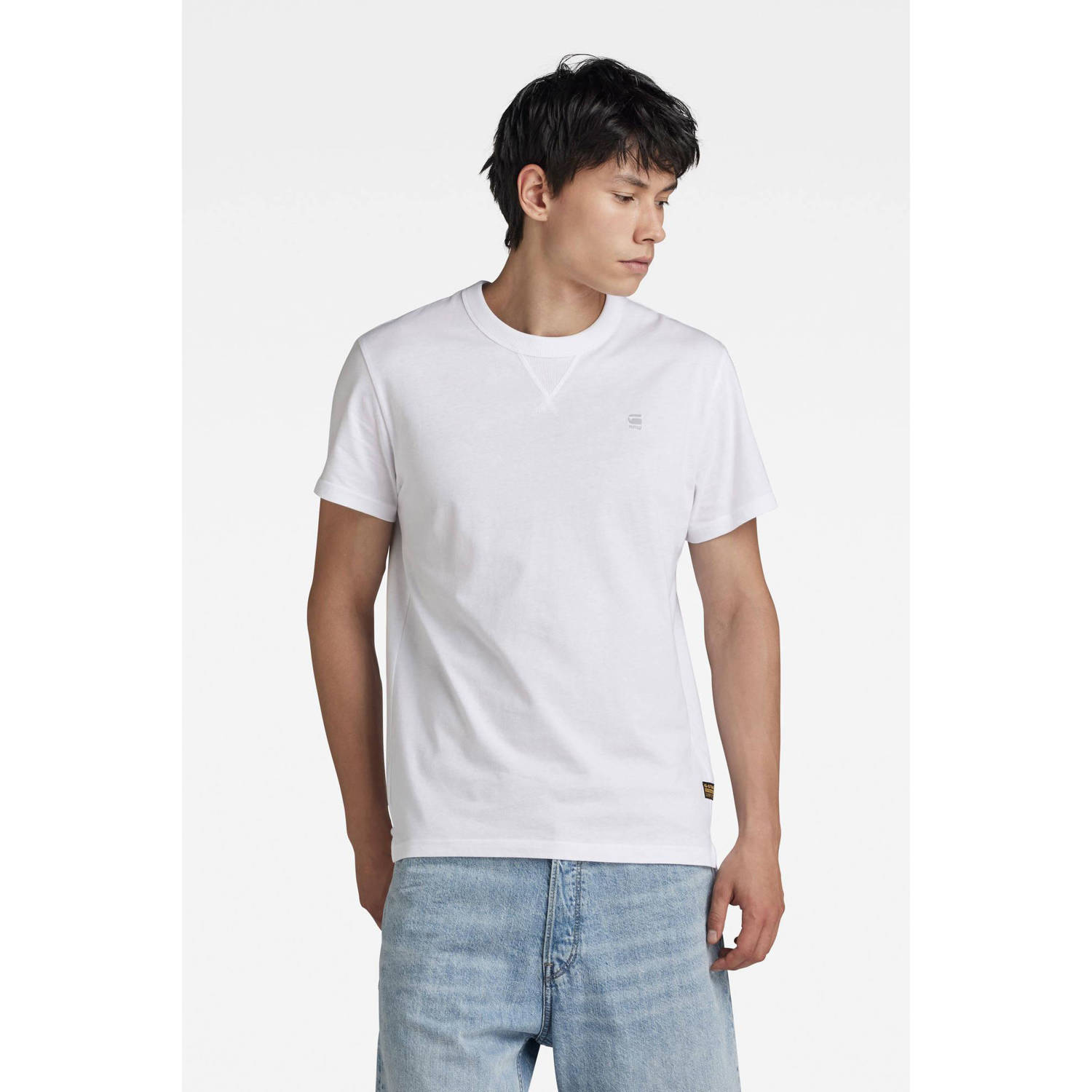 G-Star Raw T-shirt met labelstitching model 'Nifous'