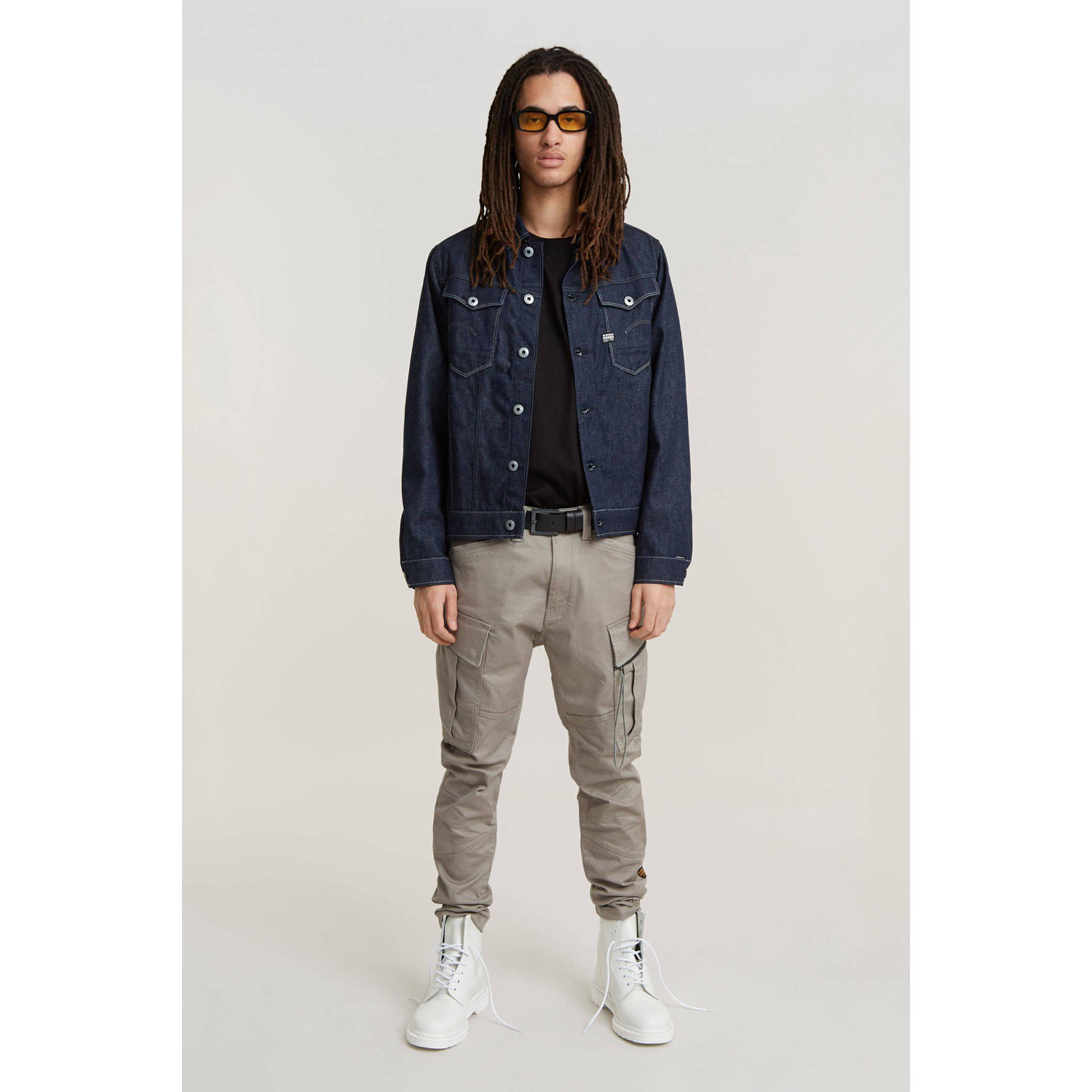 G-Star RAW Zip Pkt 3D skinny cargo broek grijs