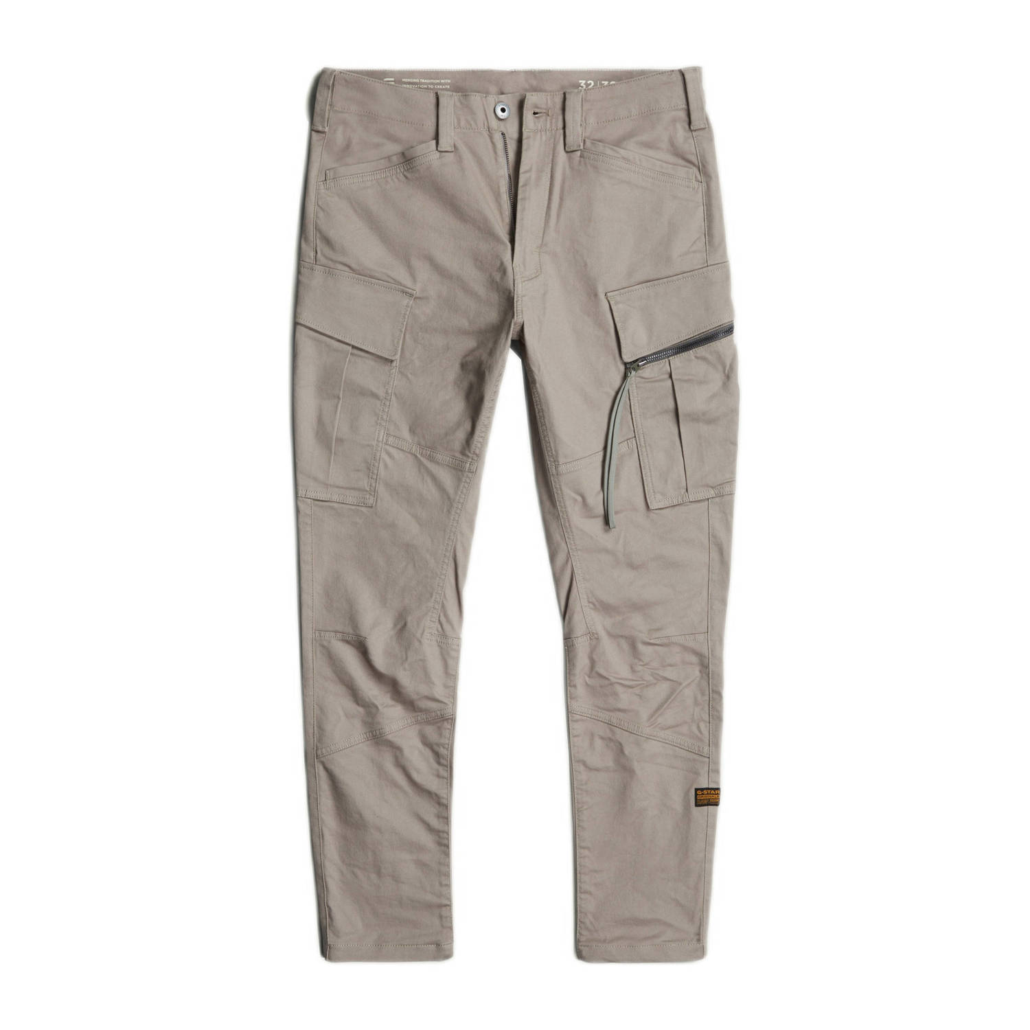 G-Star RAW Zip Pkt 3D skinny cargo broek grijs