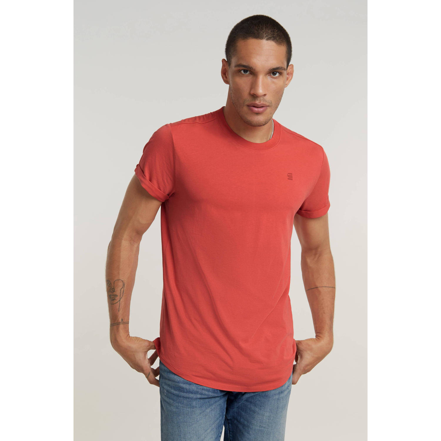 G-Star RAW regular fit T-shirt Lash met logo rood