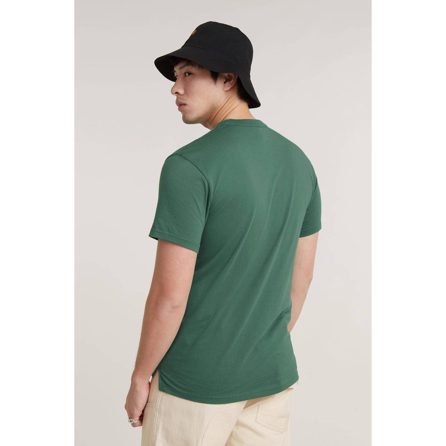 G-STAR slim fit T-shirt Nifous met logo donkergroen