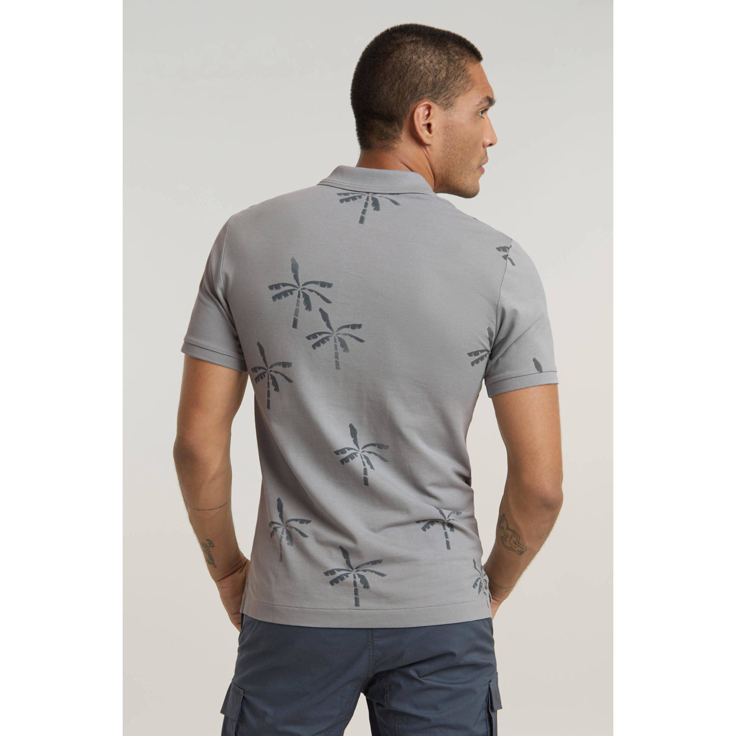 G-STAR polo met all over print winter grey