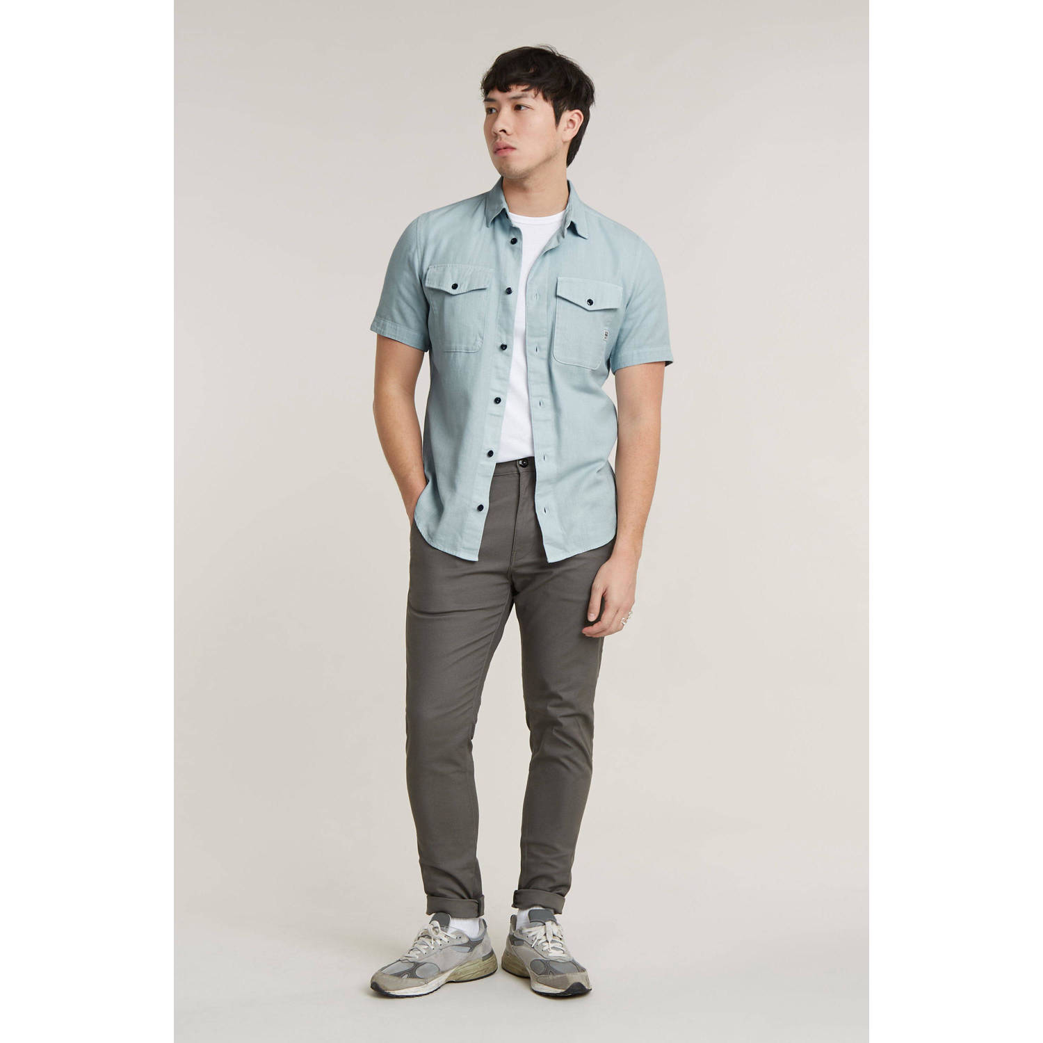 G-STAR slim fit denim overhemd Marine