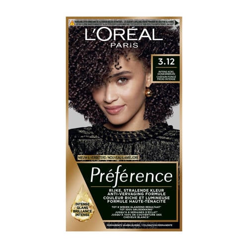 Wehkamp L'Oréal Paris permanente haarkleuring - 3.12 - Intens Koel Donkerbruin aanbieding