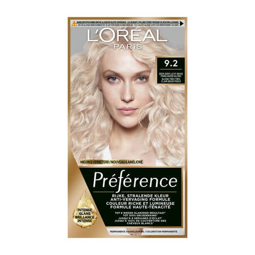 L'Oréal Paris permanente haarkleuring - 9.2 Warsaw - Zeer zeer licht beige parelmoer blond afbeelding
