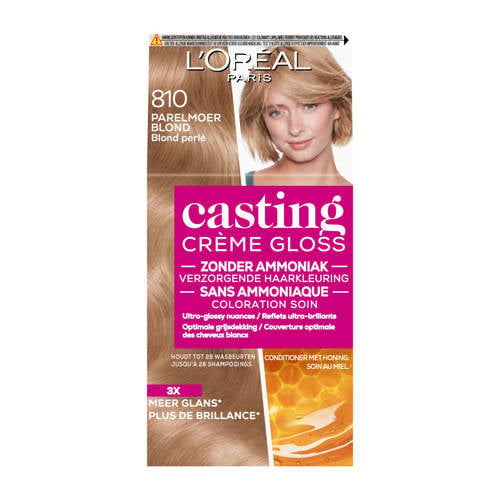 Wehkamp L'Oréal Paris Crème Gloss permanente haarkleuring - 810 Parelmoer Blond aanbieding