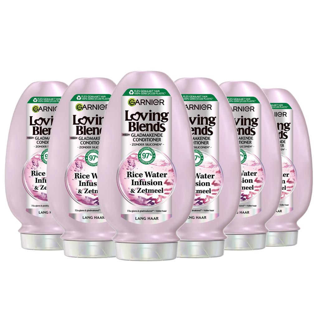 Garnier Loving Blends Rice Water conditioner- 6 stuks - voordeelverpakking