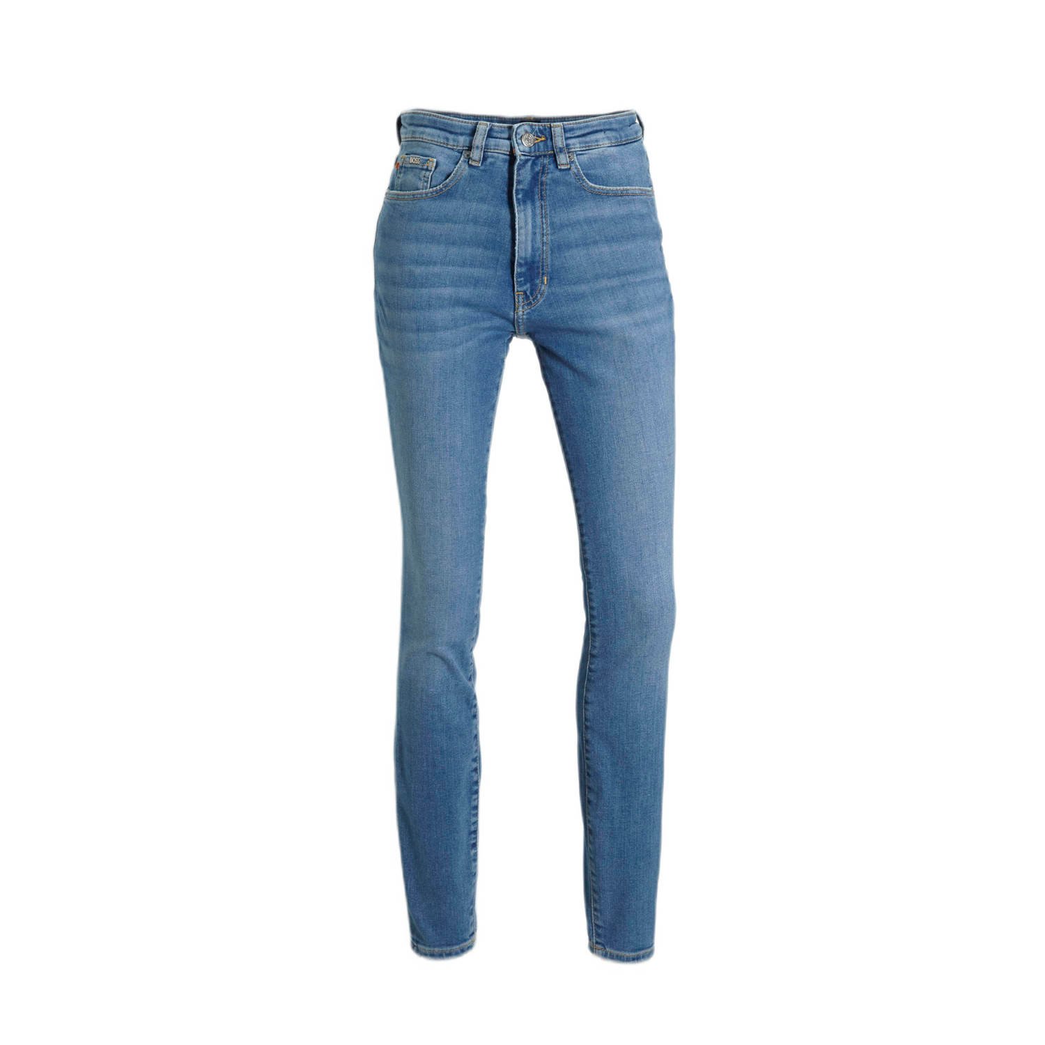 BOSS high waist skinny jeans medium blue denim