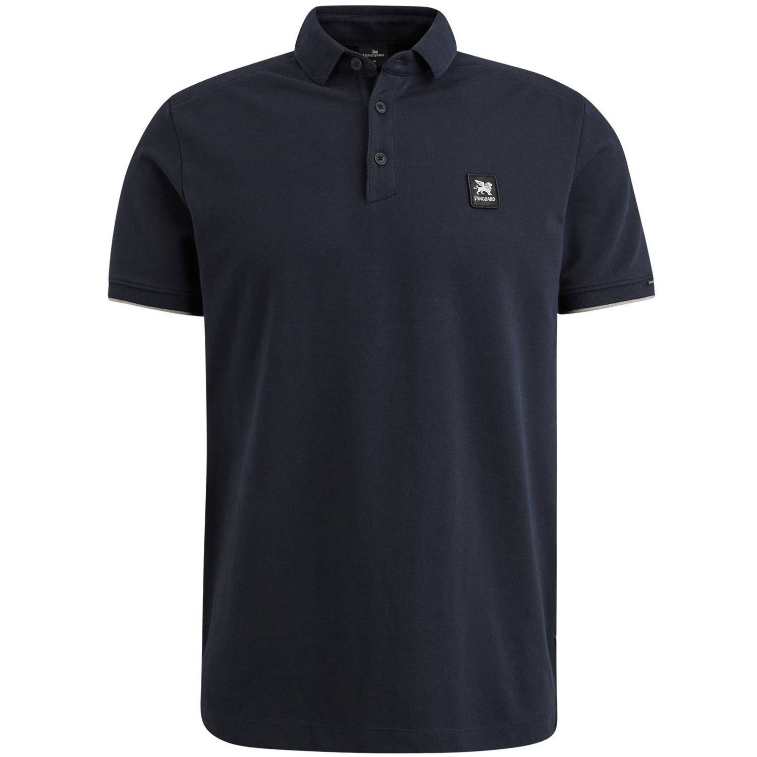 Vanguard regular fit polo met logo donkerblauw