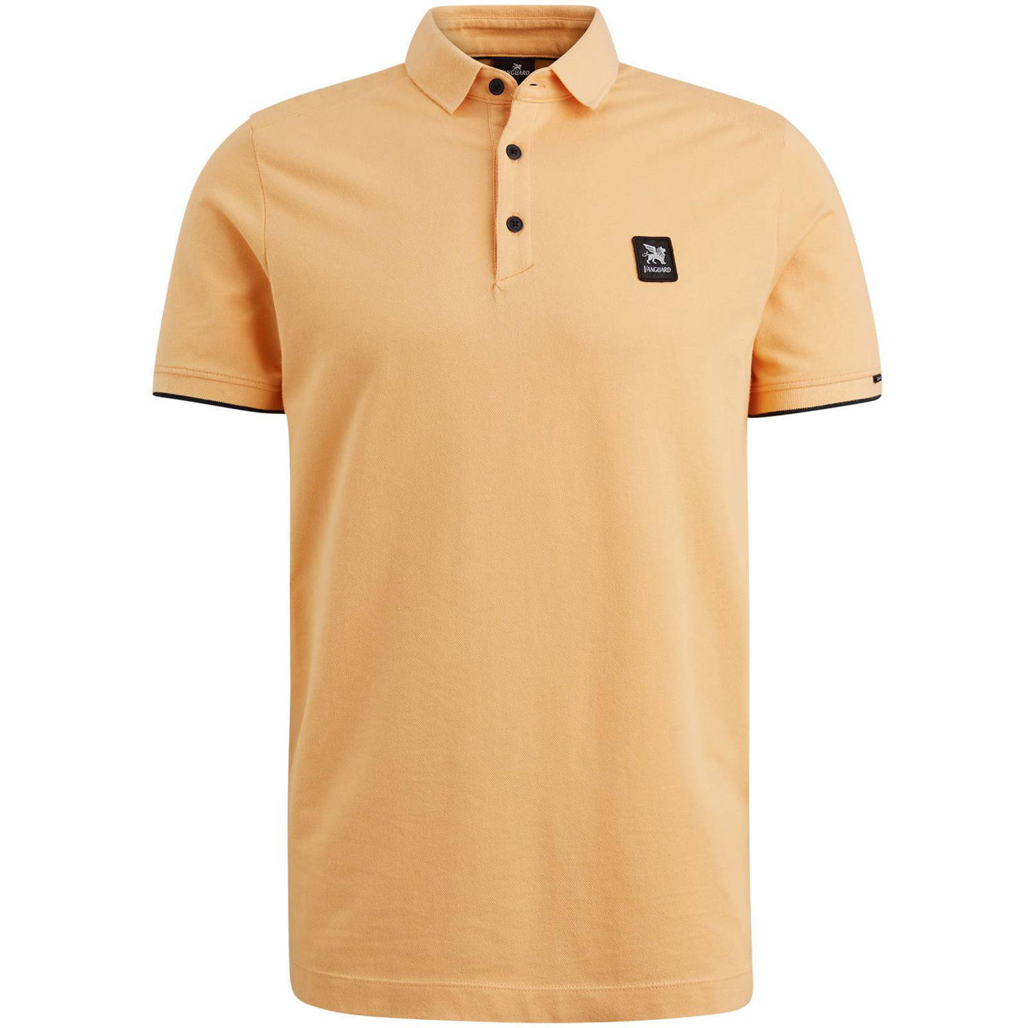 Vanguard regular fit polo met logo geel