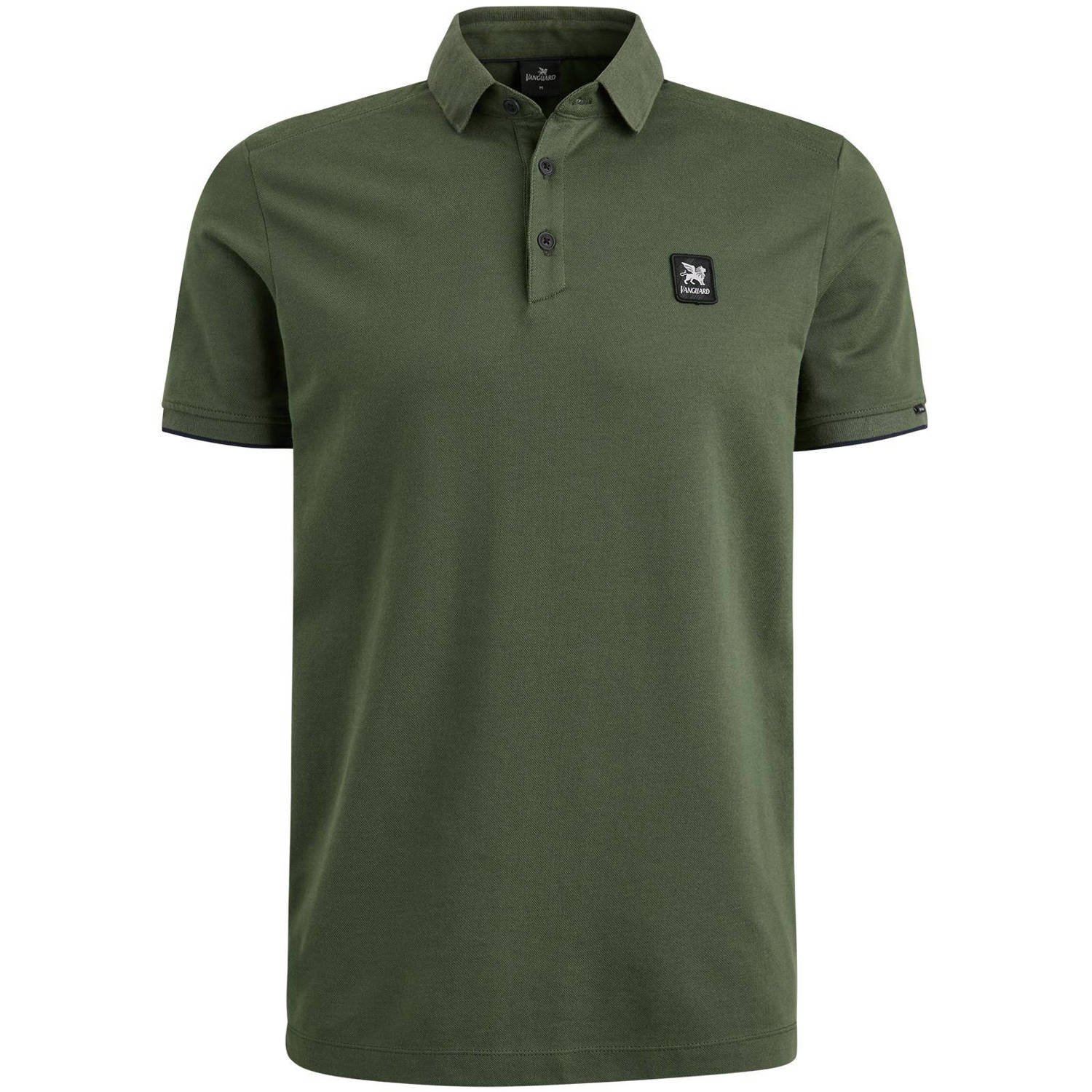 Vanguard regular fit polo met logo donkergroen