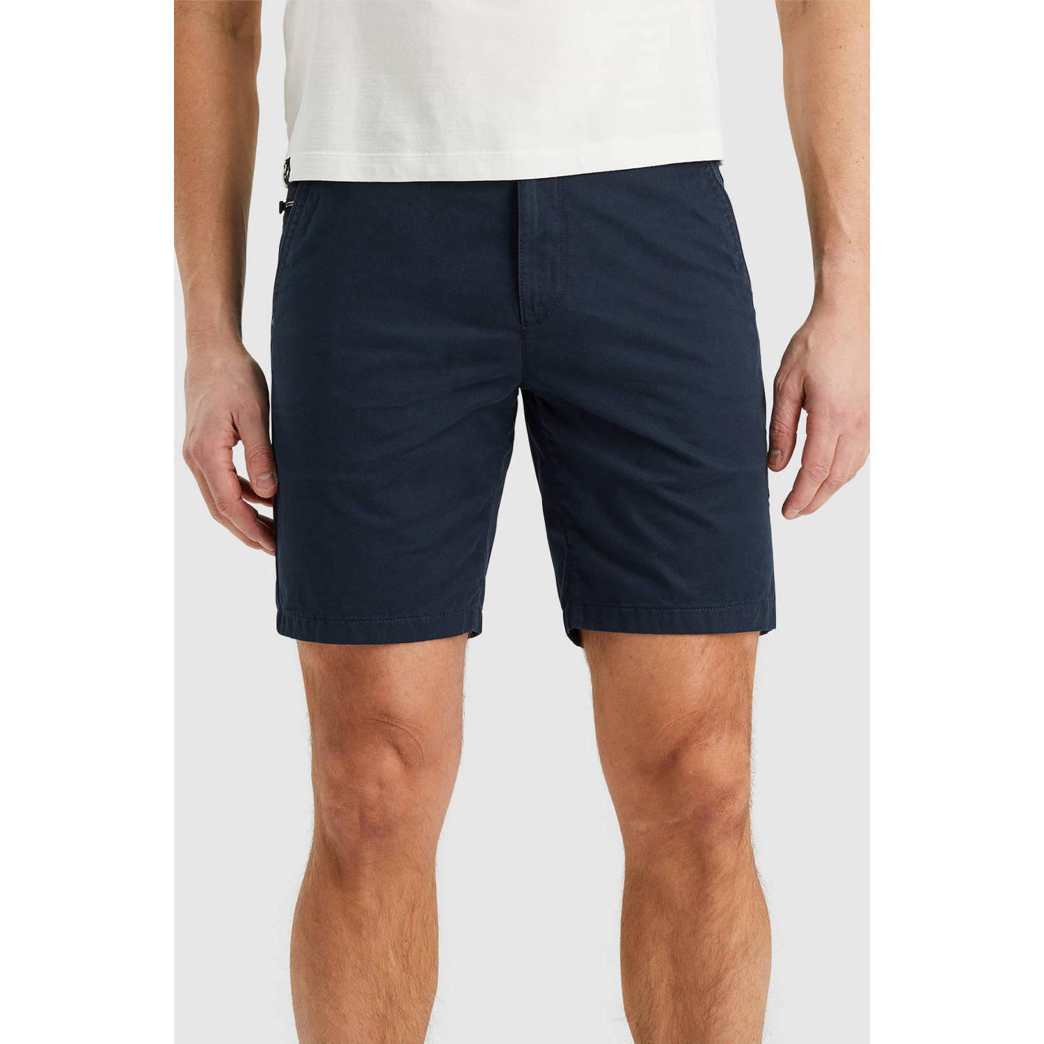 VANGUARD Heren Broeken V65 Shorts Fine Twill Stretch Blauw