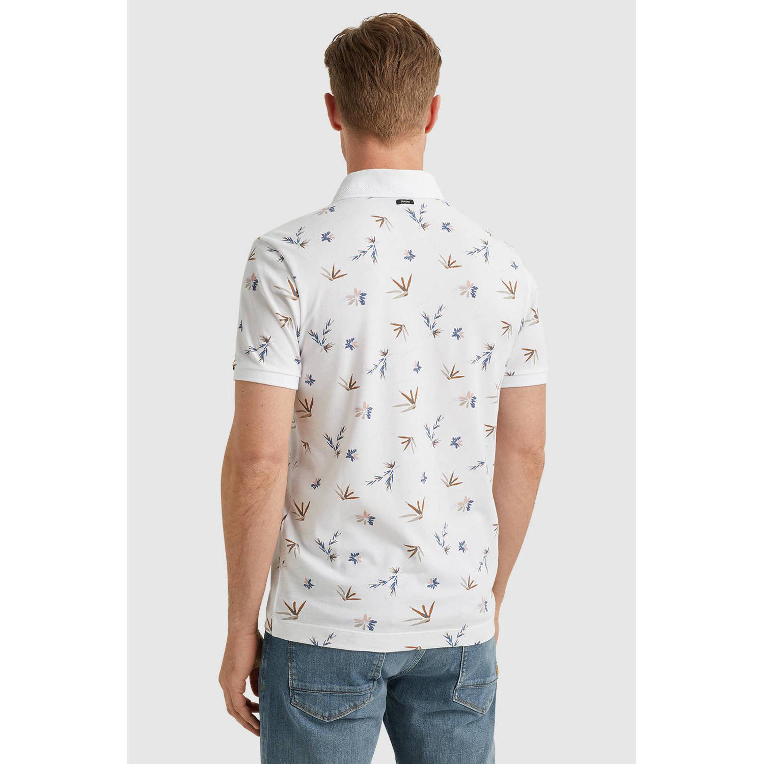 Vanguard regular fit polo met all over print wit