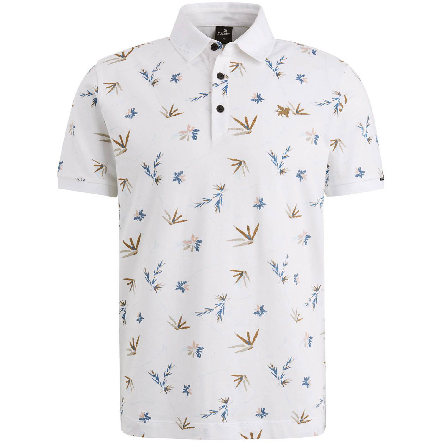 Vanguard regular fit polo met all over print wit