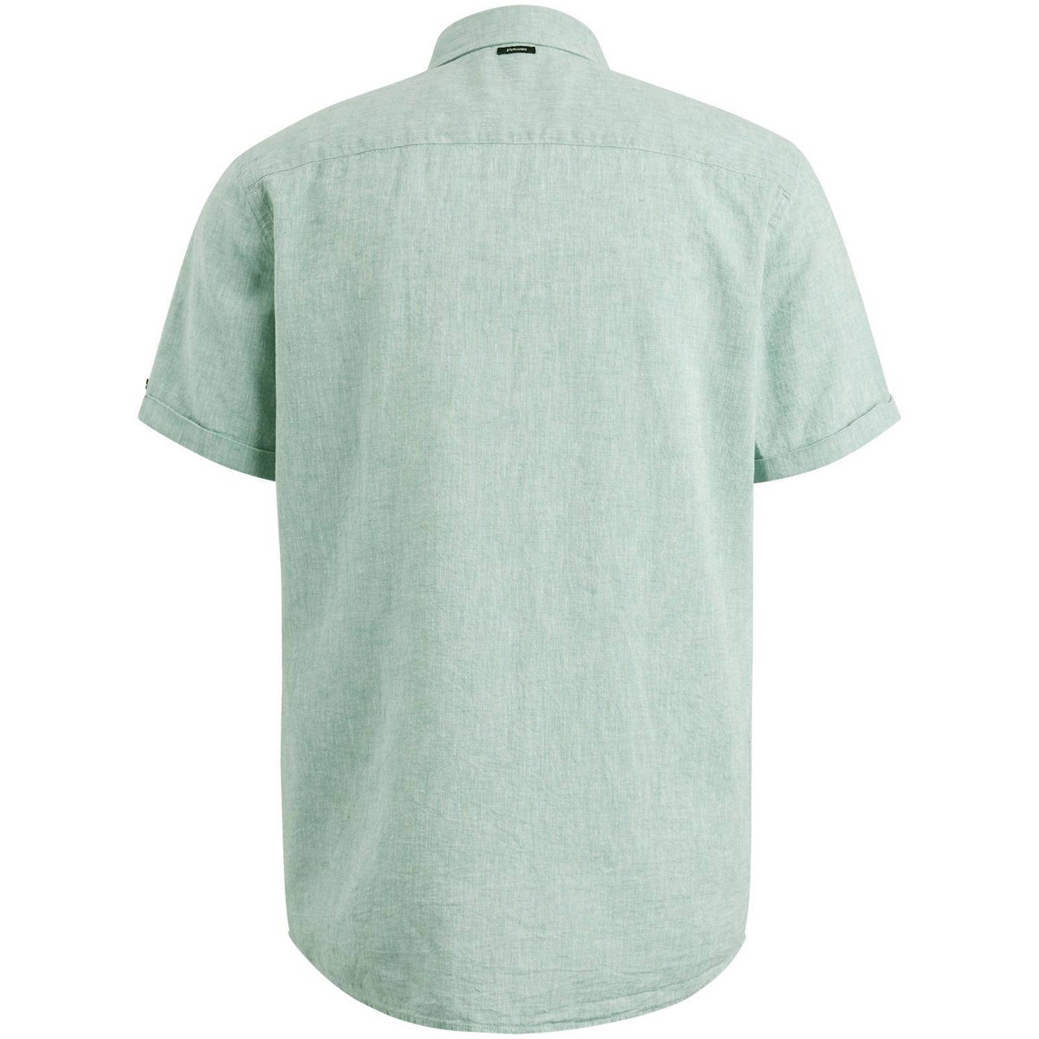 Vanguard gemêleerd regular fit overhemd groen