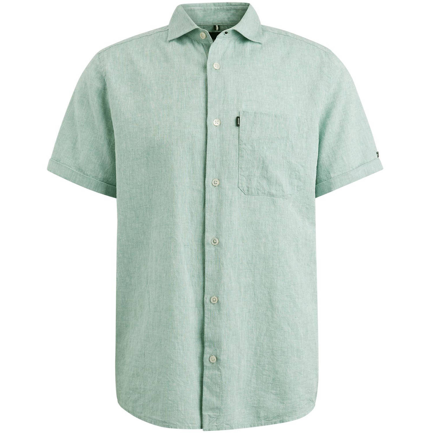 Vanguard Overhemd Lange Mouw Short Sleeve Overhemd Linnen Groen