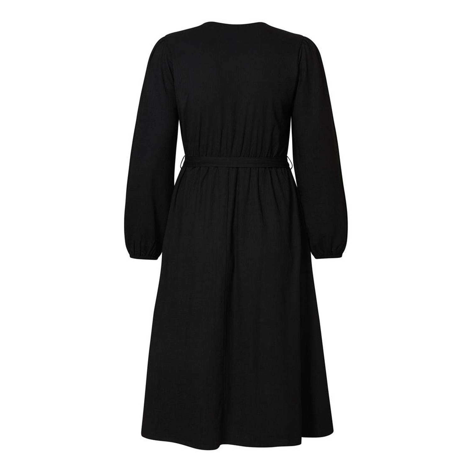 Miss Etam Plus A-lijn jurk met ceintuur zwart