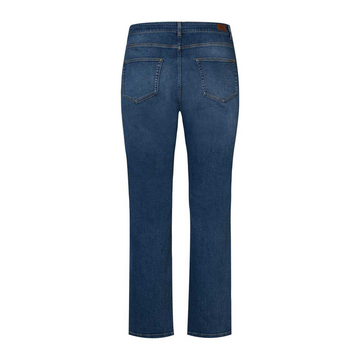 Miss Etam Plus straight jeans dark blue denim
