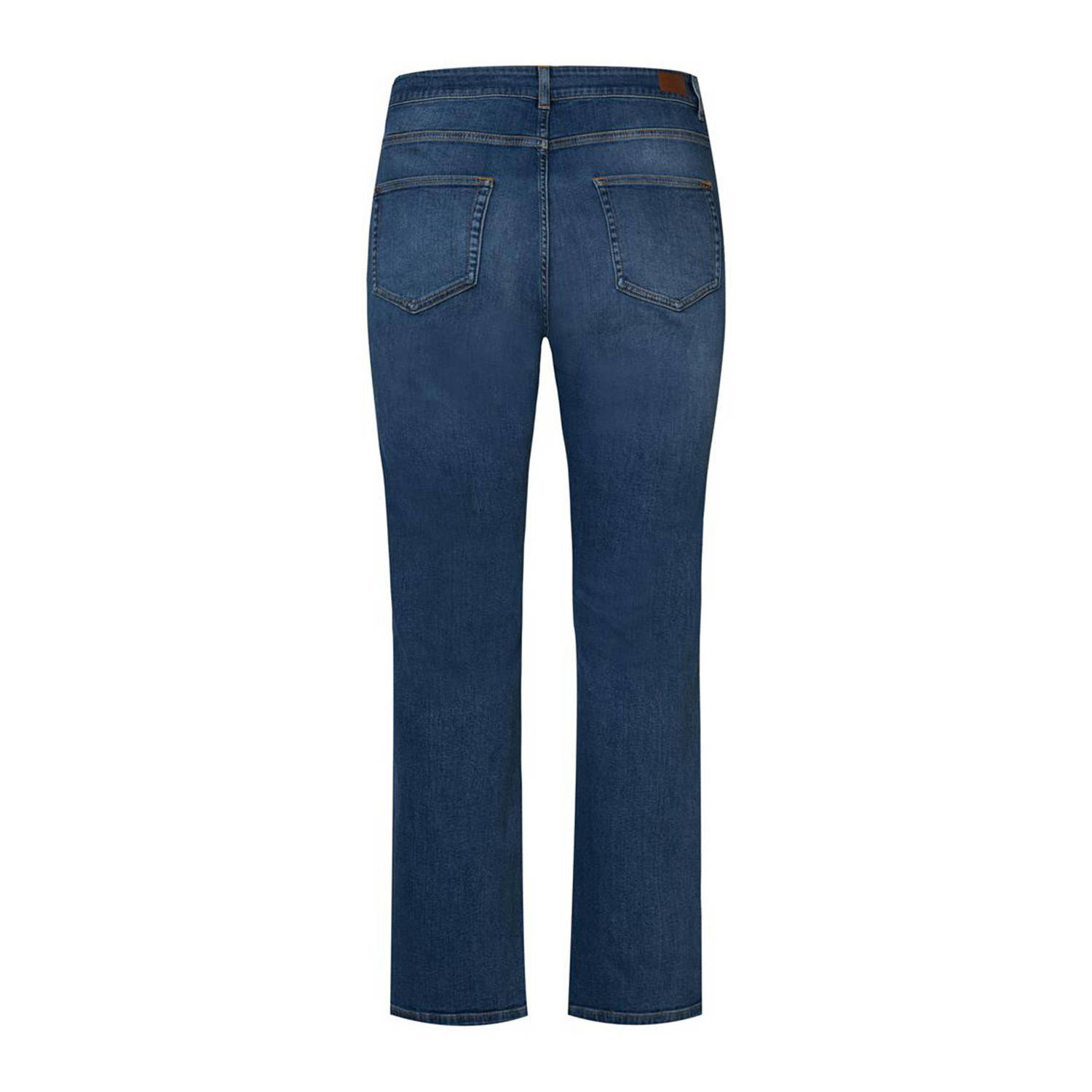 Miss Etam Plus straight leg jeans dark blue denim
