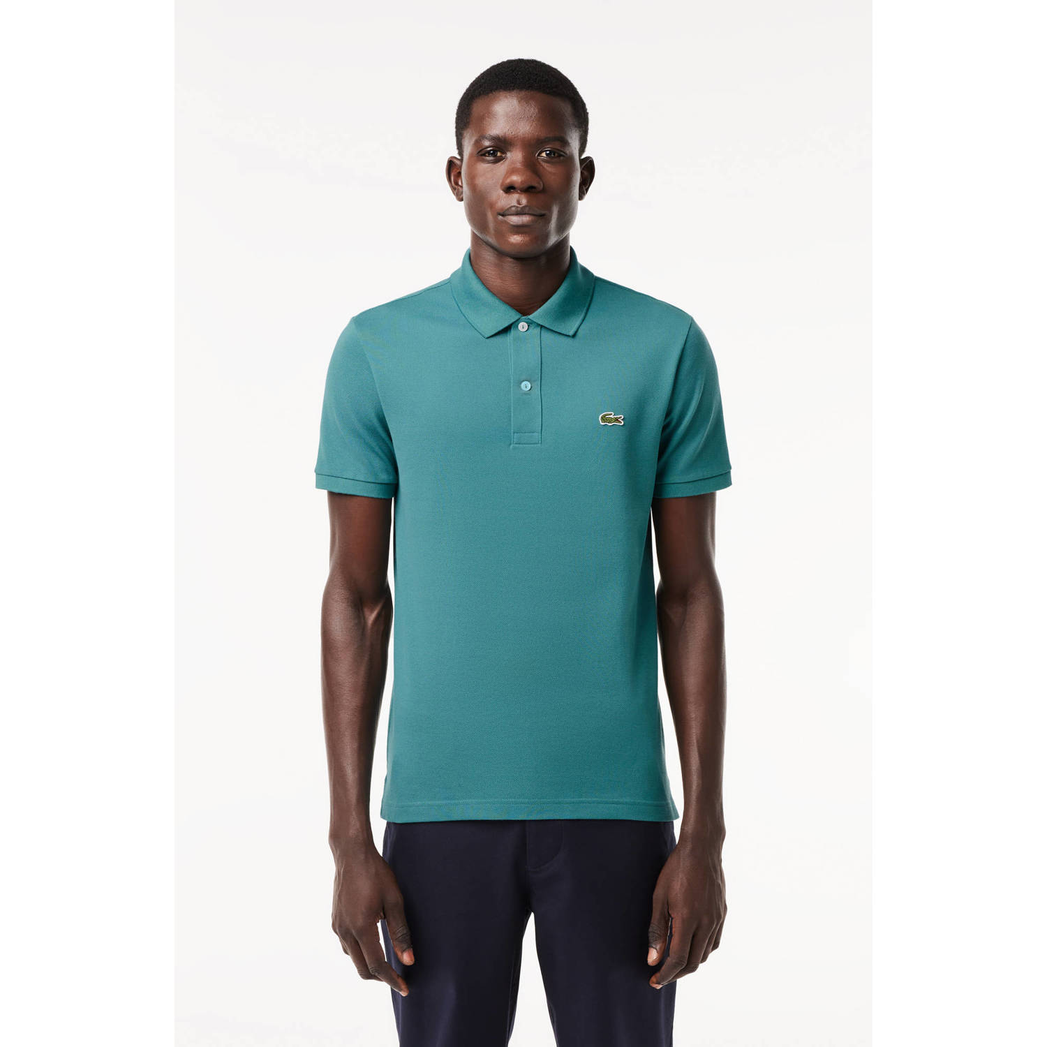 LACOSTE Heren Polo's & T-shirts Original L 12.12 Poloshirt Slim Fit Petrol