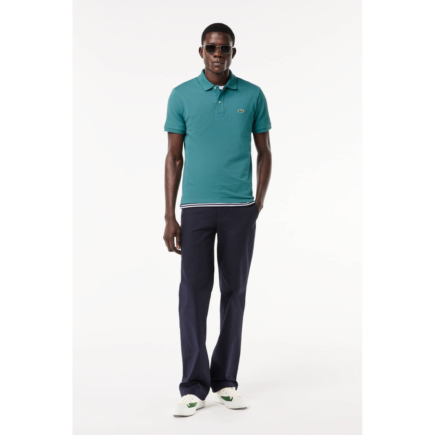 Lacoste slim fit polo Original L.12.12 met logo
