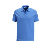 thumbnail: Blauwe heren Lacoste polo van katoen met logo dessin, korte mouwen, klassieke kraag en knoopsluiting