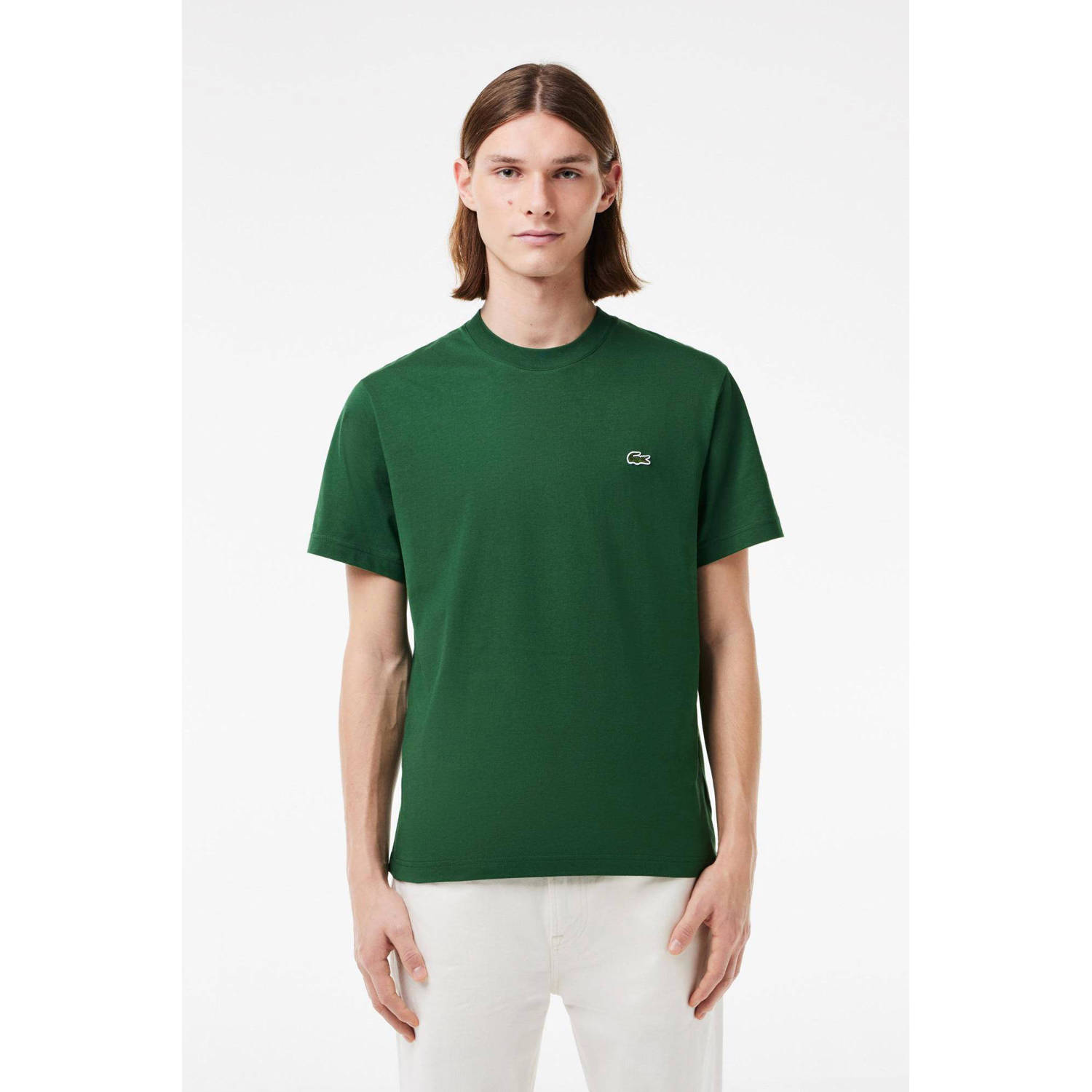 Lacoste Regular Fit Katoenen T-shirt Green Heren