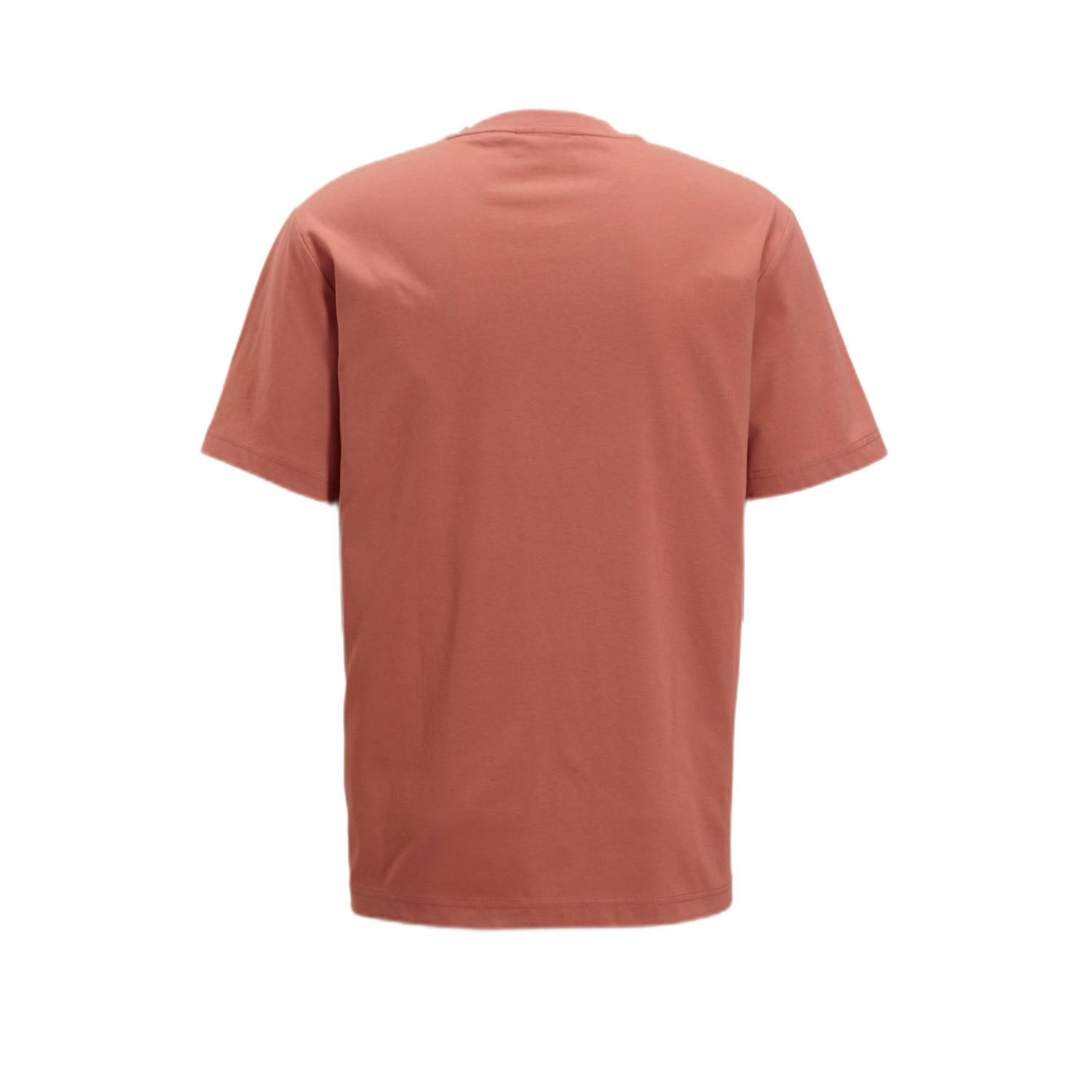 Lacoste T-shirt met logo koraalrood
