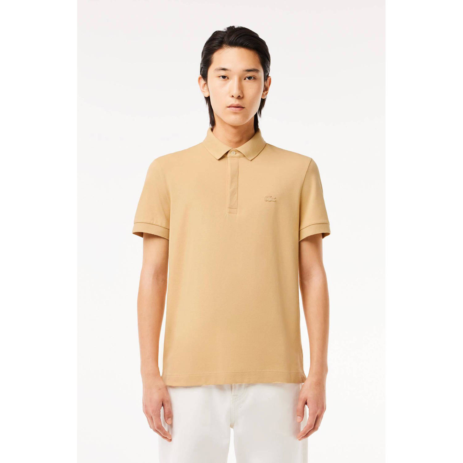 Lacoste regular fit polo Smart Paris met logo geel