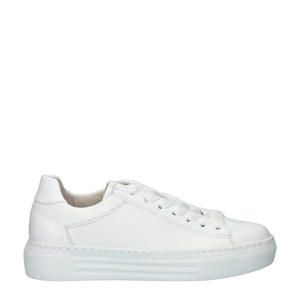   leren sneakers wit