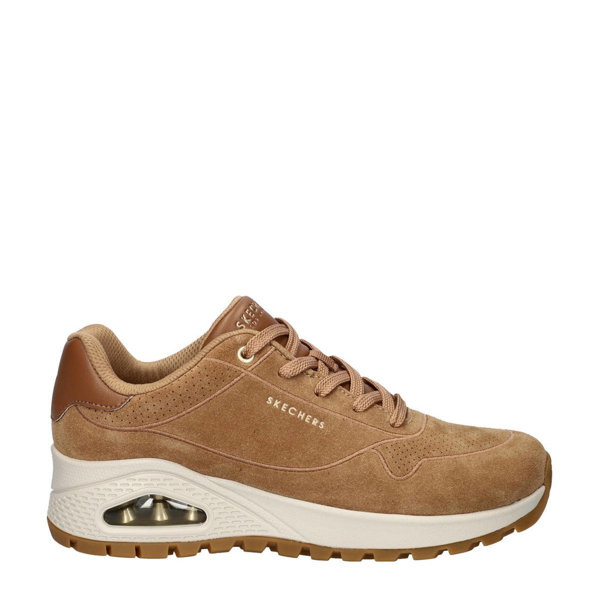 Skechers Uno Rugged suède sneakers cognac wehkamp