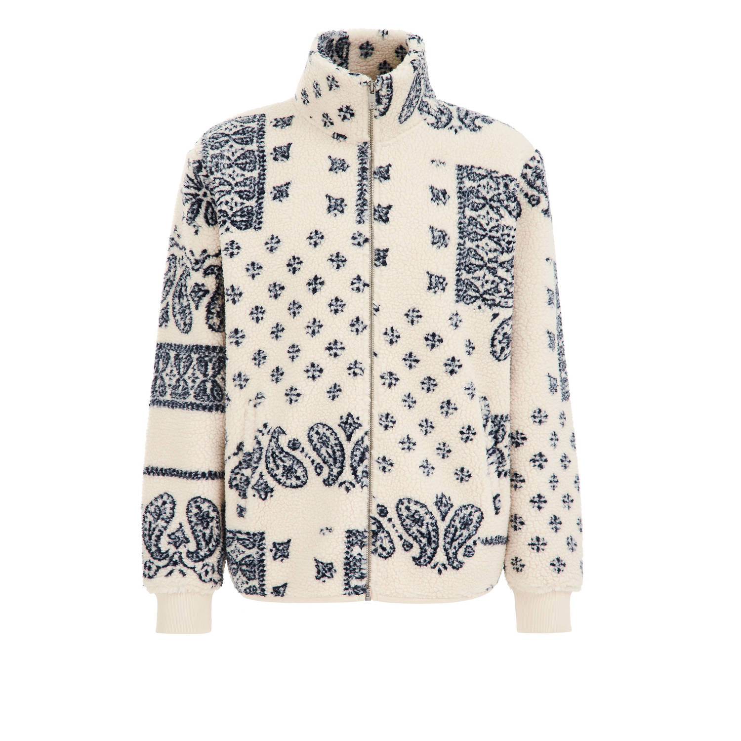 WE Fashion Blue Ridge sweatvest met all over print new ivory