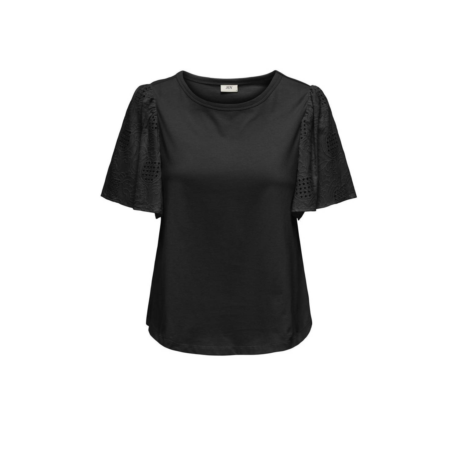 Jacqueline de Yong Dames T-shirt Lente Zomer Collectie Black Dames