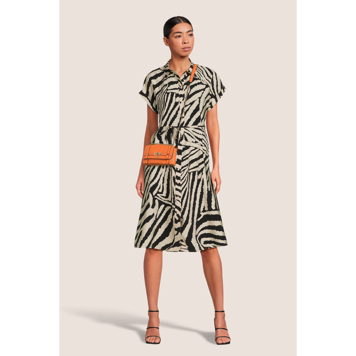 Jacqueline de Yong Midi Jurk Lente Zomer Collectie Multicolor Dames