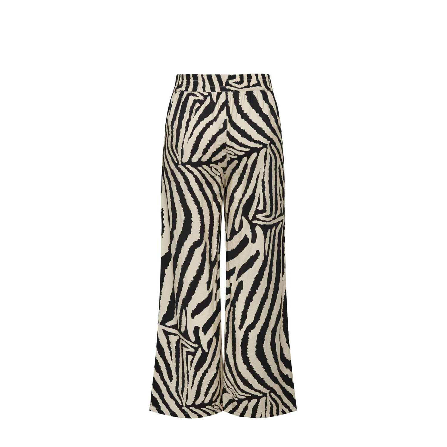 JDY wide leg culotte CAMILLE met dierenprint zwart wit