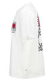 thumbnail: Witte heren America Today oversized T-shirt van katoen met backprint, korte mouwen en ronde hals