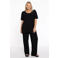 YOEK straight fit broek DOLCE zwart