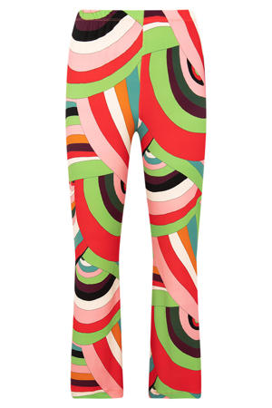 bootcut broek met all over print meerdere kleuren