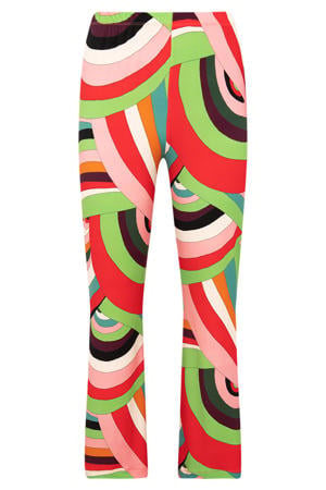 bootcut broek met all over print meerdere kleuren